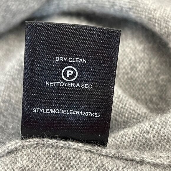 Robert Rodriguez Neiman Marcus Sweater Medium Gray Black Lace 100% Cashmere - Picture 9 of 9